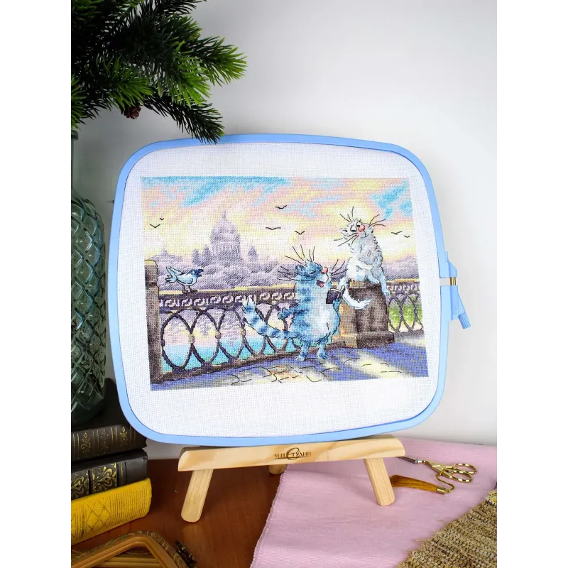 Kreuzstich-Set "Am Flussufer" 25*20 cm SNV-1014