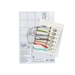 Kreuzstich-Set "Vorsicht Gefahr!" 9*7 cm SM-1263