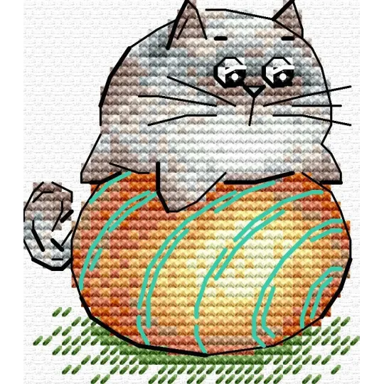 Cross stitch kit "Ball game" 7*6 cm SM-1261