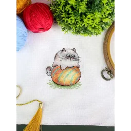 Набор для вышивания крестом "Игра с мячом" 7*6 см SM-1261