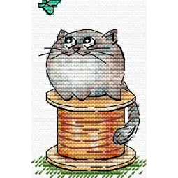 Cross stitch kit "Under close scrutiny" 9*6 cm SM-1260