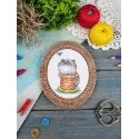 Cross stitch kit "Under close scrutiny" 9*6 cm SM-1260