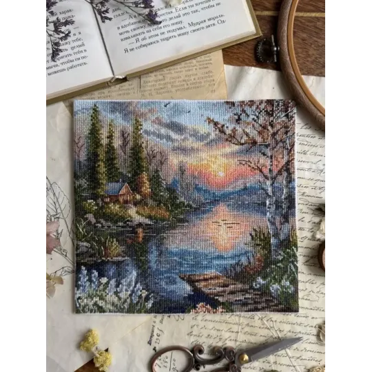 Cross stitch kit "Quiet shore" 19 х 18,5 cm SANT-21