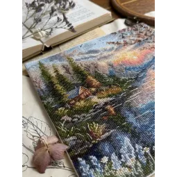 Cross stitch kit "Quiet shore" 19 х 18,5 cm SANT-21