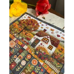 Набор для вышивания крестиком "Осенние узоры" 32 х 27 см SANO-36