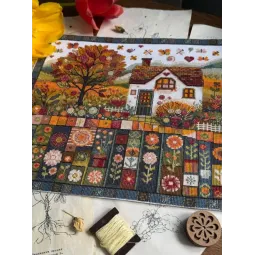 Kreuzstich-Set "Herbstmuster" 32 x 27 cm SANO-36