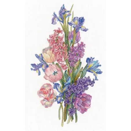 Cross stitch kit "Hyacinths (based on a painting by Olga Ionaitis)" 26×44 cm S1719