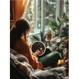 Набор для вышивания крестом PANNA "Мечты о звездах" 17.5 x 17.5 cm PVS-7555