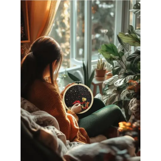 Kreuzstich-Set PANNA "Träume der Sterne" 17.5 x 17.5 cm PVS-7555