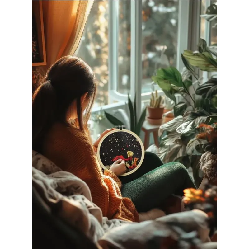 Набор для вышивания крестом PANNA "Мечты о звездах" 17.5 x 17.5 cm PVS-7555