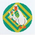 Cross stitch kit PANNA "Hypno Geese" 17 x 17 cm PNK-7554