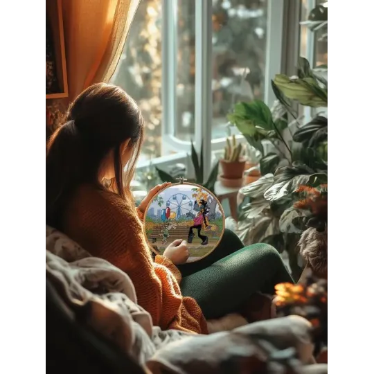 Kreuzstich-Set PANNA "Herzliche Freunde" 32 x 21,5 cm PCMF-D-7532