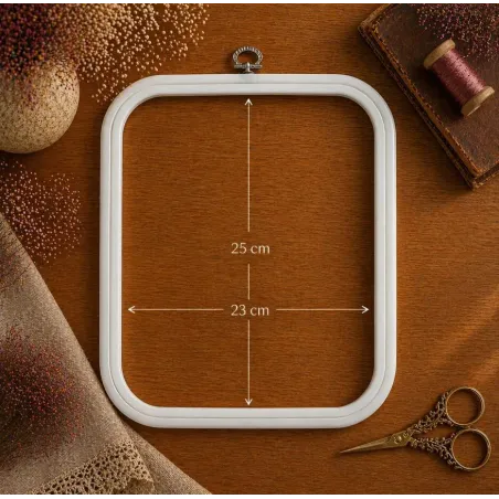 23x25 cm Square flexi hoop (white) 230-13WHT