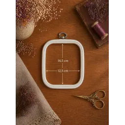 12,5x14,5 см квадратный пяльцы (белый) 230-11WHT