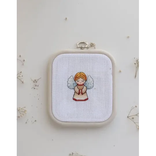 12,5x14,5 cm kvadratinis lankelis (baltas) 230-11WHT