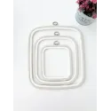 12,5x14,5 cm Square flexi hoop (white) 230-11WHT