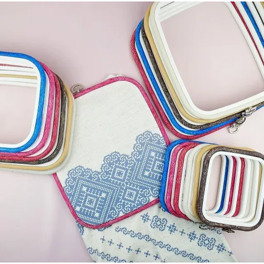 12,5x14,5 cm Square flexi hoop (white) 230-11WHT