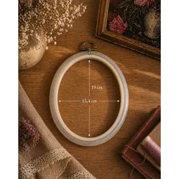 15,4x19 cm Ovaler Flexi-Stickrahmen (transparent) 230-8TRANSP