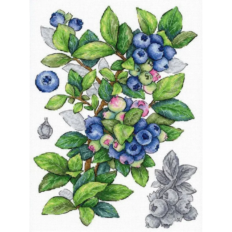 Kit point de croix "Myrtille" 28*20 cm SNV-929