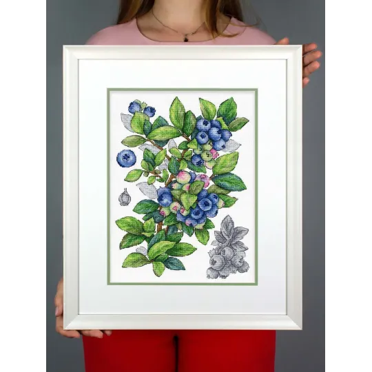 Siuvinėjimo kryžiuku rinkinys "Mėlynės" 28*20 cm SNV-929