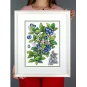 Siuvinėjimo kryžiuku rinkinys "Mėlynės" 28*20 cm SNV-929