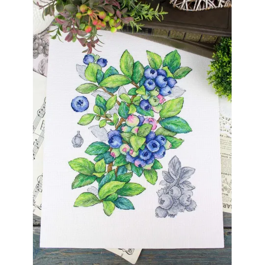 Kit point de croix "Myrtille" 28*20 cm SNV-929