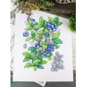 Siuvinėjimo kryžiuku rinkinys "Mėlynės" 28*20 cm SNV-929