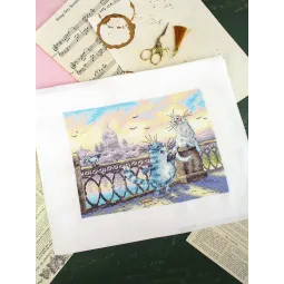 Siuvinėjimo kryželiu rinkinys "Prie upės kranto" 25*20 cm SNV-1014