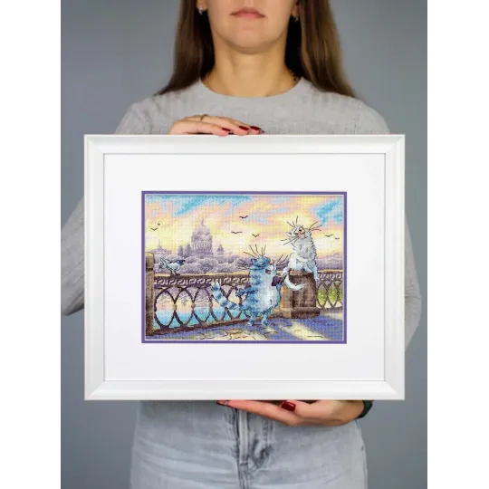 Siuvinėjimo kryželiu rinkinys "Prie upės kranto" 25*20 cm SNV-1014