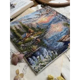 Kreuzstich-Set "Ruhiges Ufer" 19 x 18,5 cm SANT-21