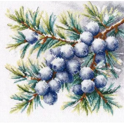 Набор для вышивания крестом "Ветка можжевельника" 20×20 cm S1725