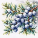 Kit de point de croix "Une branche de genévrier" 20×20 cm S1725