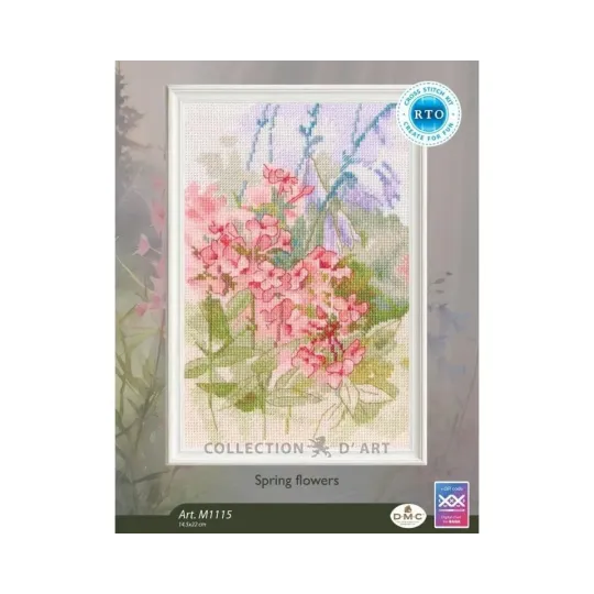 Kits de point de croix "Fleurs de printemps" 14,5*22 cm RTOM1115