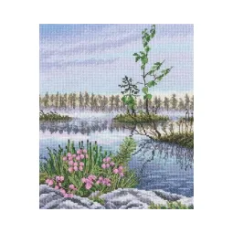 Cross-stitch kits "Bog heather landscape" 21*25 cm RTOM1063