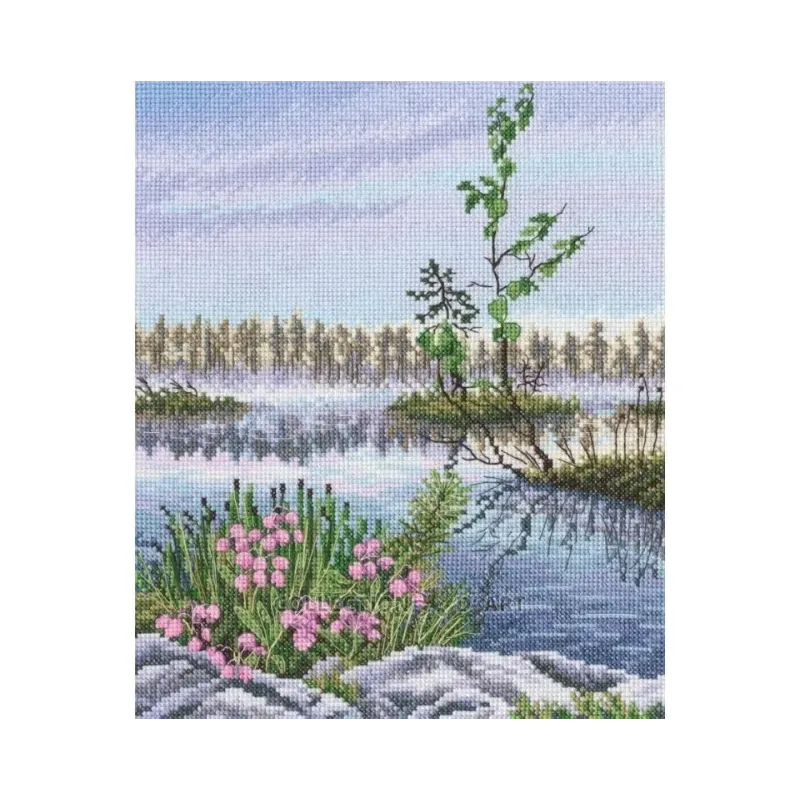 Cross-stitch kits "Bog heather landscape" 21*25 cm RTOM1063