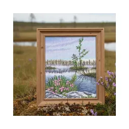 Ristinėlės rinkinys „Bog Heather Landscape“ 21*25 cm RTOM1063