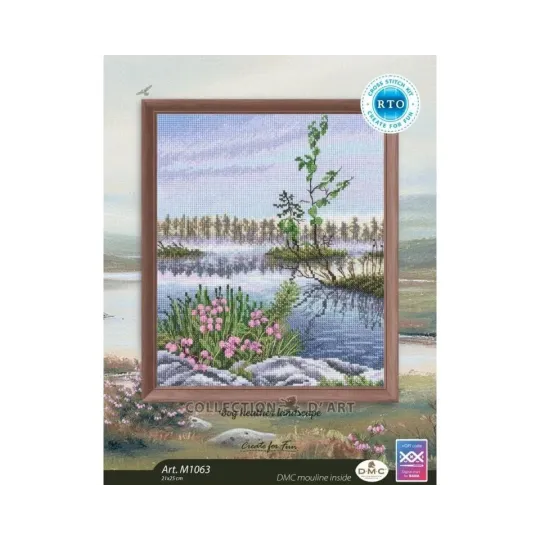 Ristinėlės rinkinys „Bog Heather Landscape“ 21*25 cm RTOM1063