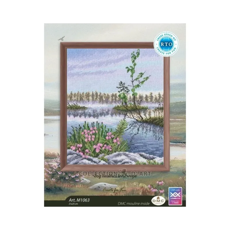 Cross-stitch kits "Bog heather landscape" 21*25 cm RTOM1063
