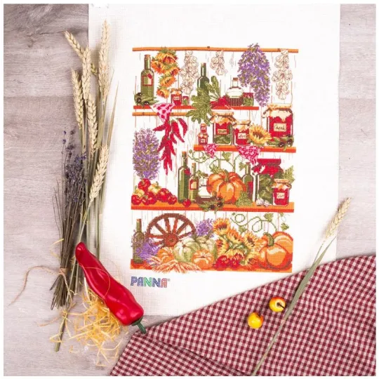 Kit de point de croix PANNA "Rattrapage d'automne" 23 x 32,5 cm PKT-7006