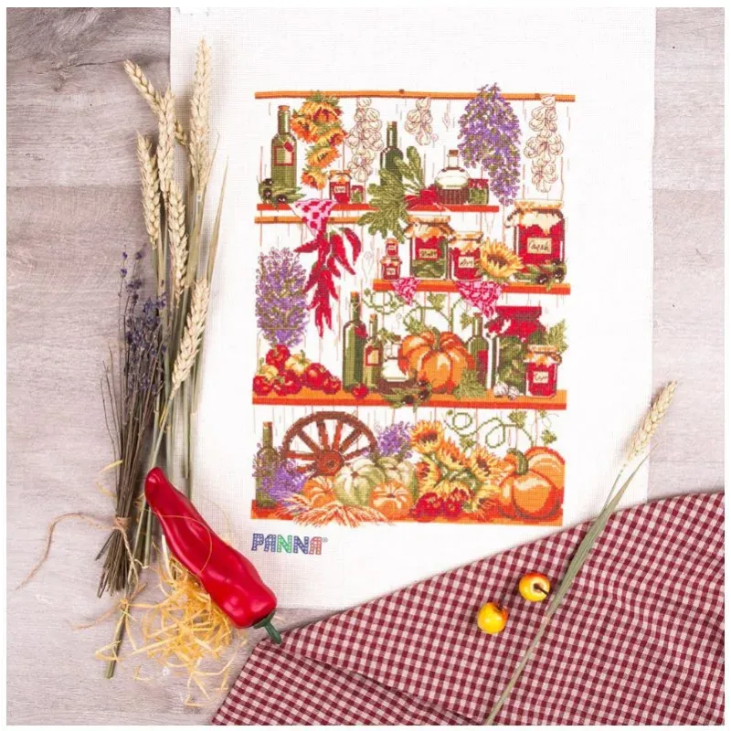 Kit de point de croix PANNA "Rattrapage d'automne" 23 x 32,5 cm PKT-7006