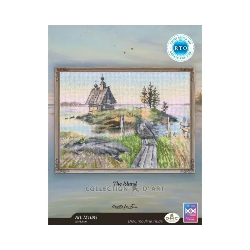 Siuvinėjimo kryželiu rinkinys "Sala" 25*18,5 cm RTOM1085