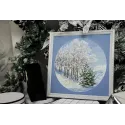 Kit de point de croix "Argent sur les branches" 31.7 x 31.7 cm S/VM048