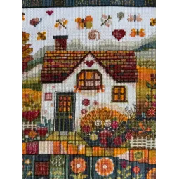 Kit point de croix "Motifs d'automne" 32 x 27 cm SANO-36