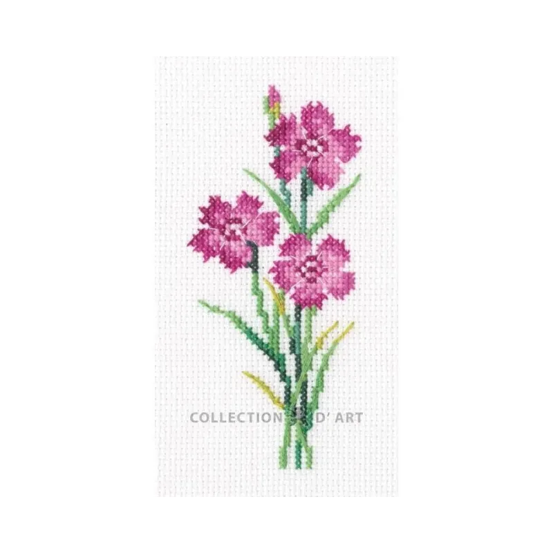 Cross-stitch kit "Carnation" 6*13 cm RTOEH386