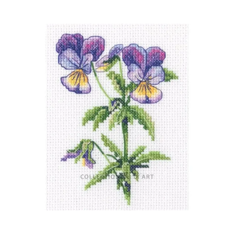 Cross-stitch kit "Violet" 8,5*12 cm RTOC451
