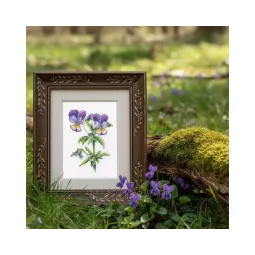 Cross-stitch kit "Violet" 8,5*12 cm RTOC451