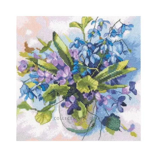 Kreuzstich-Sets "Frühlingsstrauß" 21,5*22 cm RTOM1080