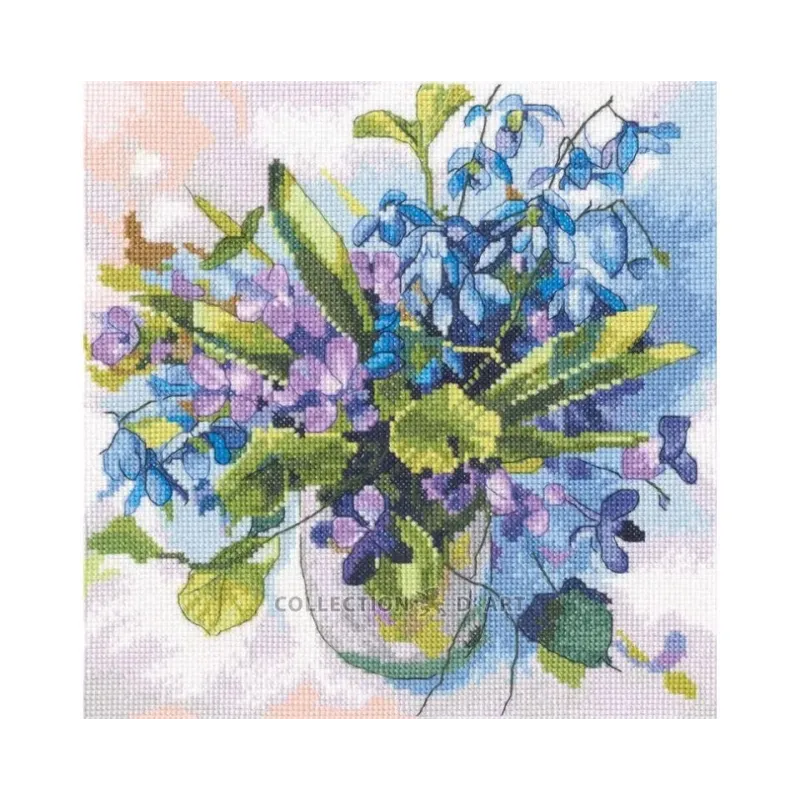 Kits de point de croix "Bouquet de printemps" 21,5*22 cm RTOM1080