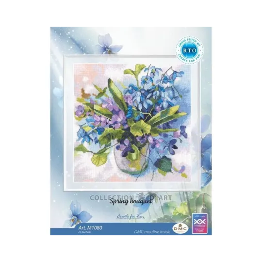 Cross-stitch kits "Spring bouquet" 21,5*22 cm RTOM1080
