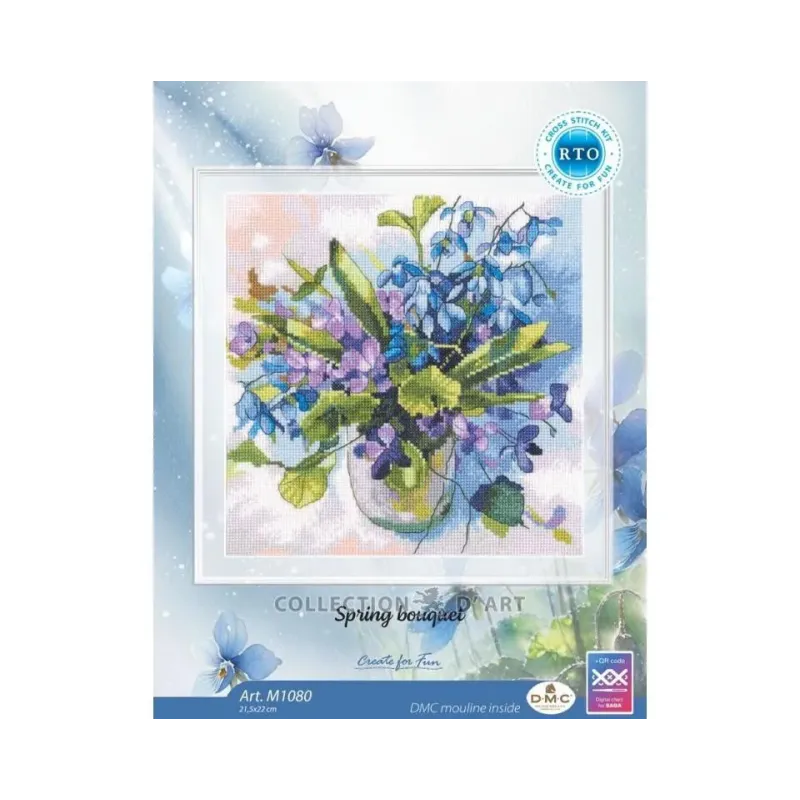 Cross-stitch kits "Spring bouquet" 21,5*22 cm RTOM1080